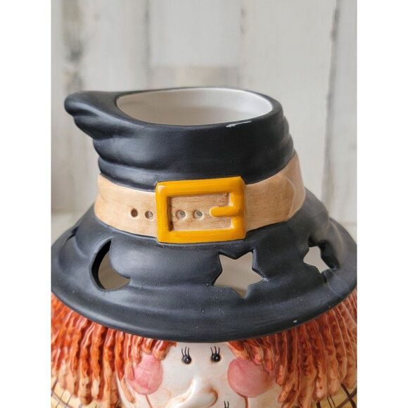 Yankee Candle ceramic witch cauldron holder Halloween star moon - Picture 4 of 11